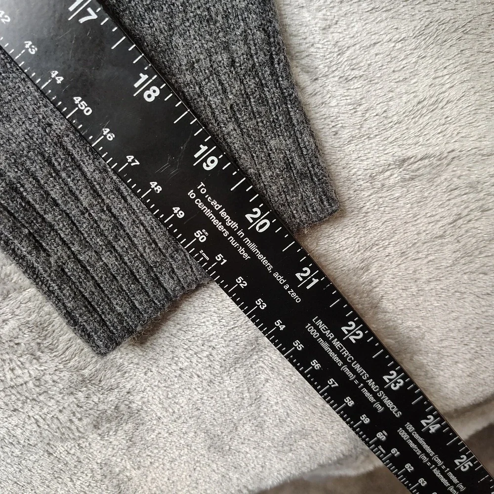 J.Crew Colorblock Zipper Sweater Womens XL Grey Speckled Merino Wool Blend